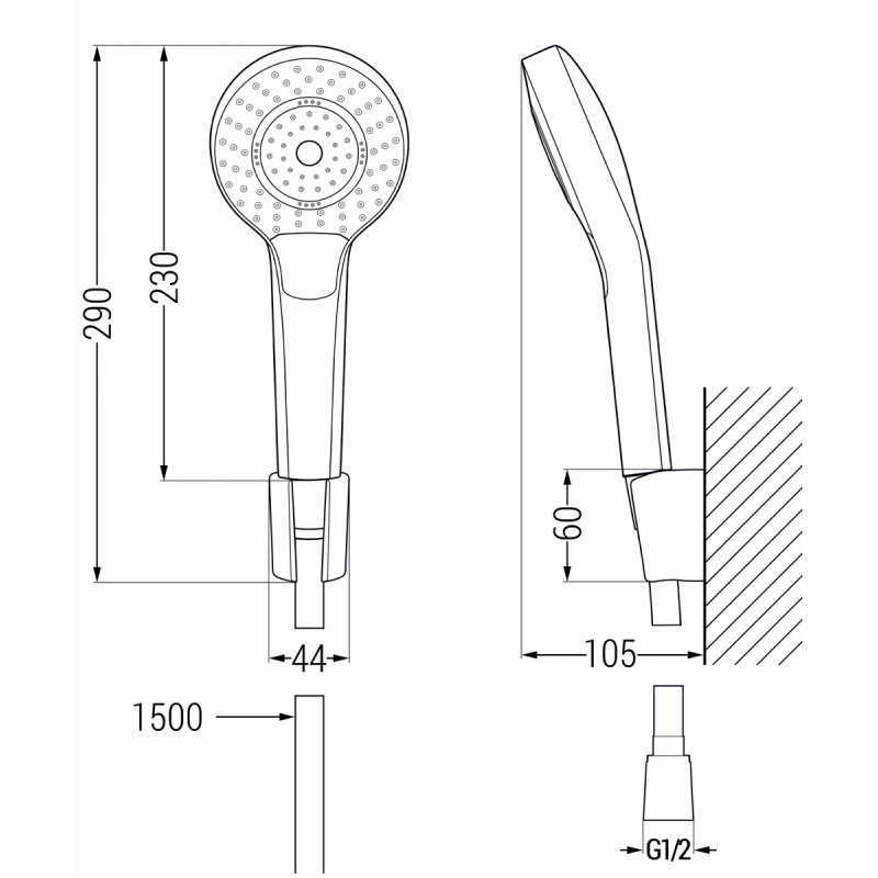Mexen Sabre R05 kád készlet, fehér - 72103R05-20