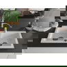 Mexen Mario 2-medencés gránit mosogató konyhai csapteleppel Aster, Fehér - 6504-20-73450-07-B