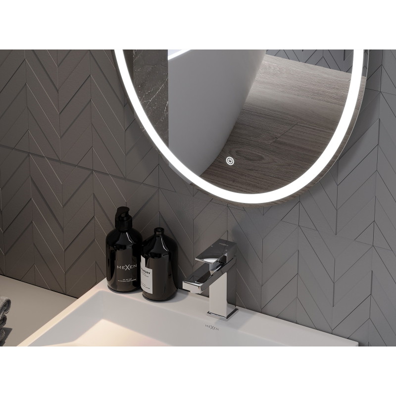 Mexen Elz világított fürdőszobai tükör 50 x 70 cm, LED 6000K, párásodásgátló - 9802-050-070-611-00
