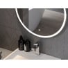 Mexen Gobi megvilágított fürdőszobai tükör, kerek 60 cm, LED 6000K, páramentesítő - 9801-060-060-611-00