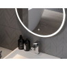 Mexen Gobi megvilágított fürdőszobai tükör, kerek, 70 cm, LED 6000K, páramentesítő - 9801-070-070-611-00