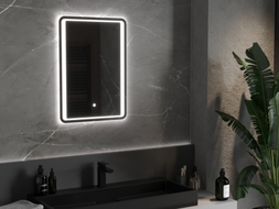 Mexen Zusa LED-es, tükrös fürdőszobai tükör 50 x 70 cm, 6000K, páramentesítő - 9808-050-070-611-00