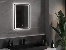 Mexen Zusa megvilágított fürdőszobai tükör 50 x 70 cm, LED 6000K, anti-pára - 9808-050-070-611-00