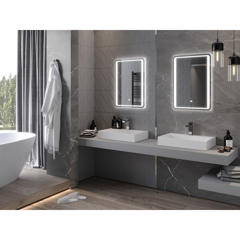 Mexen Zusa oglindă de baie iluminată 50 x 70 cm, LED 6000K, anti-ceață - 9808-050-070-611-00