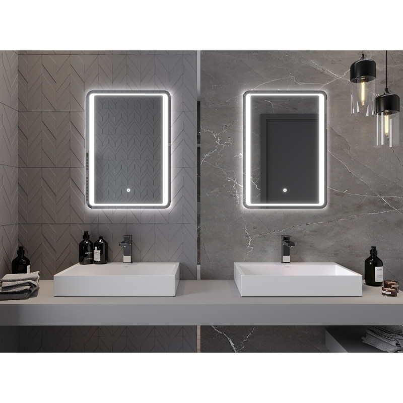 Mexen Zusa 50 x 70 cm-es, LED 6000K, páramentes fürdőszobai tükör - 9808-050-070-611-00
