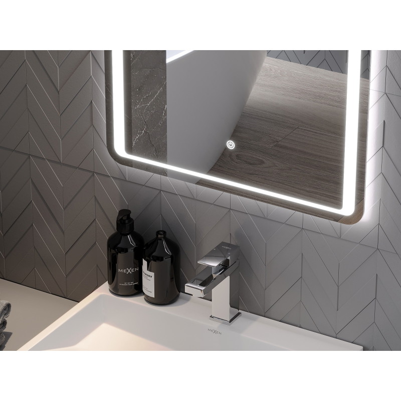 Mexen Zusa oglindă de baie iluminată 50 x 70 cm, LED 6000K, anti-ceață - 9808-050-070-611-00