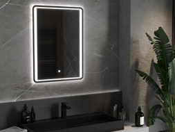Mexen Zusa 60 x 80 cm-es, háttérvilágítású fürdőszobai tükör, LED 6000K, páramentes - 9808-060-080-611-00