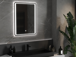 Mexen Zusa LED-es megvilágított fürdőszobai tükör 60 x 80 cm, LED 6000K, páramentes - 9808-060-080-611-00