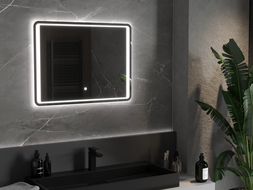 Mexen Zusa oglindă iluminată de baie 80 x 60 cm, LED 6000K, anti aburire - 9808-080-060-611-00