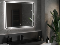 Mexen Zusa megvilágított fürdőszobai tükör 100 x 80 cm, LED 6000K, anti-pára - 9808-100-080-611-00
