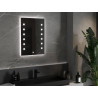 Mexen Ner oglindă de baie iluminată 50 x 70 cm, LED 6000K, anti-aburire - 9809-050-070-611-00