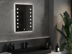 Mexen Ner megvilágított fürdőszobai tükör 50 x 70 cm, LED 6000K, páramentes - 9809-050-070-611-00