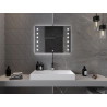 Mexen Ner 80 x 60 cm-es, LED 6000K, páramentes, háttérvilágításos fürdőszobai tükör - 9809-080-060-611-00