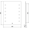 Mexen Ner oglindă iluminată de baie 60 x 80 cm, LED 6000K, anti aburire - 9809-060-080-611-00