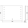 Mexen Ner világított fürdőszobai tükör 80 x 60 cm, LED 6000K, páramentes - 9809-080-060-611-00