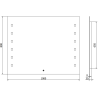 Mexen Ner oglindă baie iluminată 100 x 80 cm, LED 6000K, anti-ceață - 9809-100-080-611-00