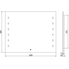 Mexen Ner oglindă de baie iluminată 100 x 80 cm, LED 6000K, anti-aburire - 9809-100-080-611-00