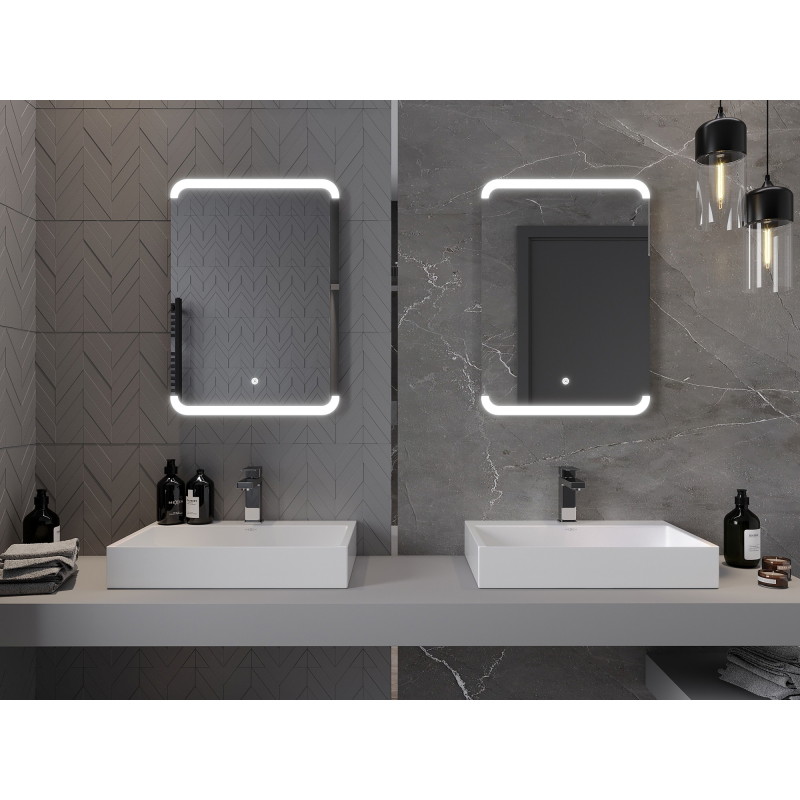 Mexen Nida oglindă de baie iluminată 50 x 70 cm, LED 6000K, antiaburire - 9806-050-070-611-00