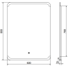 Mexen Nida 60 x 80 cm-es, LED 6000K, páramentes, megvilágított fürdőszobai tükör - 9806-060-080-611-00