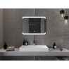 Mexen Nida 80 x 60 cm-es LED-es megvilágított fürdőszobai tükör, 6000K, páramentes - 9806-080-060-611-00