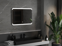 Mexen Nida fürdőszobai tükör megvilágítással 80 x 60 cm, LED 6000K, páramentes - 9806-080-060-611-00