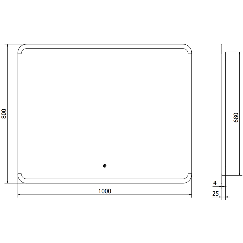 Mexen Nida oglinzii de baie cu iluminare 100 x 80 cm, LED 6000K, anti-ceață - 9806-100-080-611-00