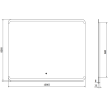 Mexen Nida megvilágított fürdőszobai tükör 100 x 80 cm, LED 6000K, anti-pára - 9806-100-080-611-00
