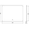 Mexen Nida oglindă de baie iluminată 100 x 80 cm, LED 6000K, antiaburire - 9806-100-080-611-00