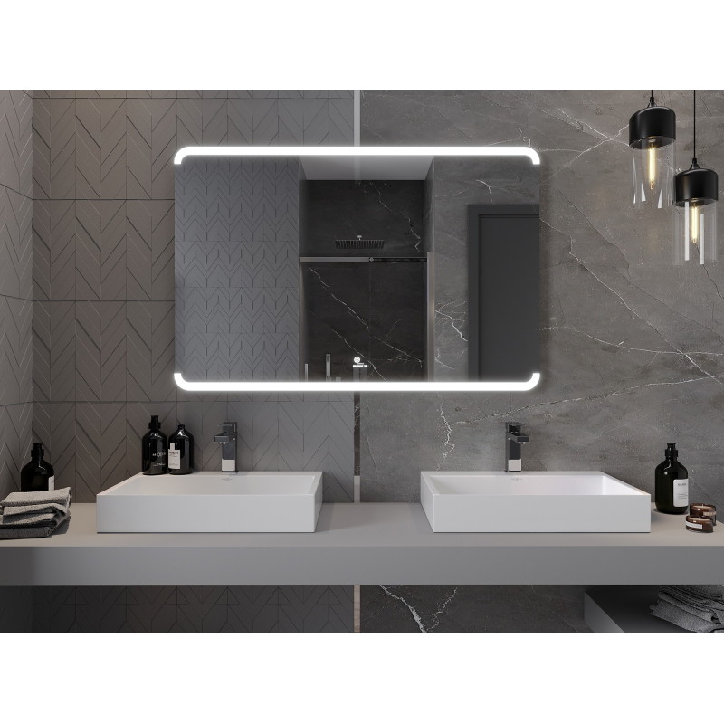 Mexen Nida világított fürdőszobai tükör 120 x 80 cm, LED 6000K, páramentesítő - 9806-120-080-611-00