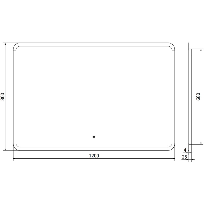Mexen Nida oglindă de baie iluminată 120 x 80 cm, LED 6000K, antiaburire - 9806-120-080-611-00