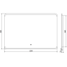 Mexen Nida oglindă pentru baie iluminată 120 x 80 cm, LED 6000K, anti-aburire - 9806-120-080-611-00