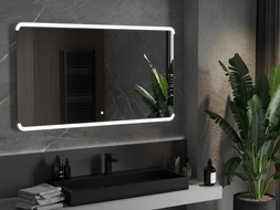 Mexen Nida megvilágított fürdőszobai tükör 140 x 80 cm, LED 6000K, anti-pára - 9806-140-080-611-00