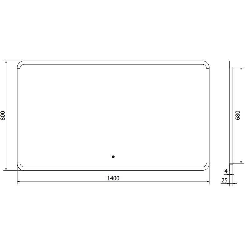 Mexen Nida oglindă de baie iluminată 140 x 80 cm, LED 6000K, anti-ceață - 9806-140-080-611-00
