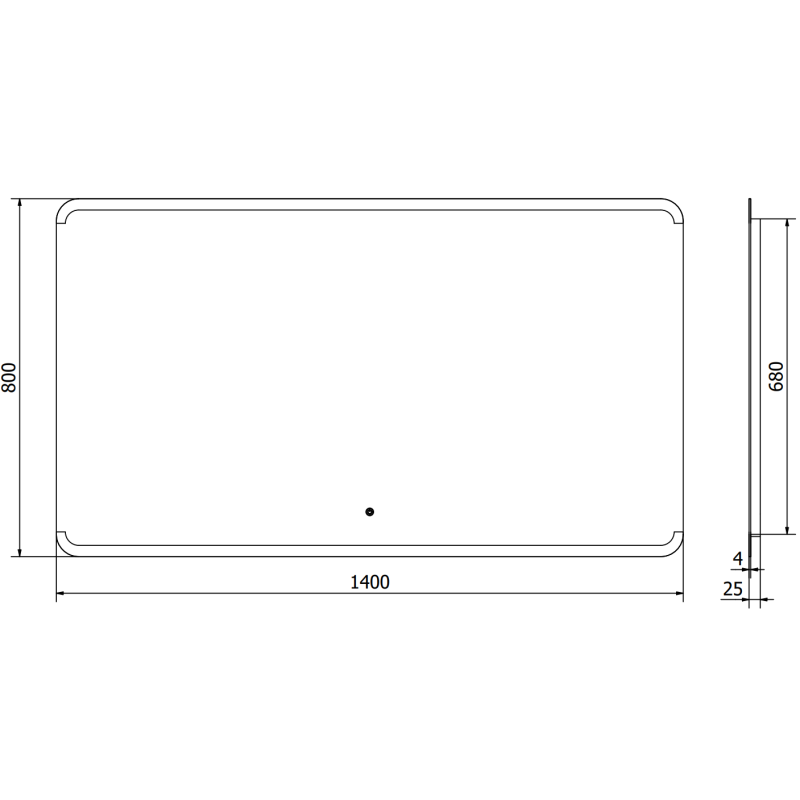 Mexen Nida világított fürdőszobai tükör 140 x 80 cm, LED 6000K, páramentes - 9806-140-080-611-00