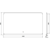 Mexen Nida megvilágított fürdőszobai tükör 140 x 80 cm, LED 6000K, anti-pára - 9806-140-080-611-00