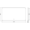 Mexen Nida oglindă de baie iluminată 140 x 80 cm, LED 6000K, anti-ceață - 9806-140-080-611-00