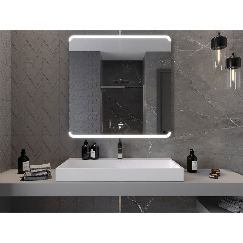 Mexen Nida oglindă de baie iluminată 100 x 100 cm, LED 6000K, anti-aburire - 9806-100-100-611-00