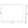 Mexen Nida oglindă iluminată de baie 120 x 100 cm, LED 6000K, anti aburire - 9806-120-100-611-00