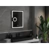 Mexen Onyx megvilágított fürdőszobai tükör kozmetikai tükörrel 60 x 80 cm, LED 6000K, anti-pára - 9813-060-080-611-00