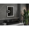 Mexen Onyx világított fürdőszobai tükör kozmetikai tükörrel 60 x 80 cm, LED 6000K, páramentesítő