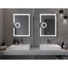 Mexen Onyx világító fürdőszobai tükör kozmetikai tükörrel 60 x 80 cm, LED 6000K, páramentes - 9813-060-080-611-00