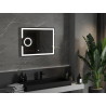 Mexen Onyx oglindă de baie iluminată cu oglindă cosmetică 80 x 60 cm, LED 6000K, anti-aburire - 9813-080-060-611-00