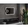 Mexen Onyx oglindă iluminată de baie cu oglindă cosmetică 80 x 60 cm, LED 6000K, anti aburire - 9813-080-060-611-00
