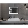 Mexen Onyx oglindă iluminată de baie cu oglindă cosmetică 80 x 60 cm, LED 6000K, anti aburire - 9813-080-060-611-00