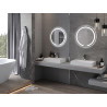 Mexen Rose oglindă de baie iluminată, rotundă 60 cm, LED 6000K, antiaburire - 9810-060-060-611-00