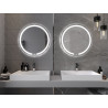 Mexen Rose oglindă de baie iluminată, rotundă 70 cm, LED 6000K, anti-ceață - 9810-070-070-611-00