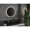 Mexen Rose oglindă iluminată de baie, rotunde 80 cm, LED 6000K, anti aburire - 9810-080-080-611-00