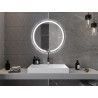 Mexen Rose oglindă de baie iluminată, rotundă 80 cm, LED 6000K, anti-ceață - 9810-080-080-611-00