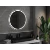 Lustru de baie Mexen Rose iluminat, rotund, 90 cm, LED 6000K, anti-ceață - 9810-090-090-611-00