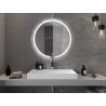 Lustru de baie Mexen Rose iluminat, rotund, 90 cm, LED 6000K, anti-ceață - 9810-090-090-611-00